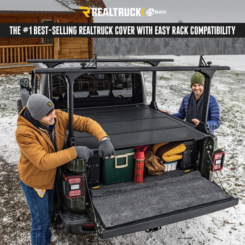 BAK MX4 TS Hard Folding Tonneau Cover | Chevrolet Colorado (15-22) / ZR2 (17-22) / GMC Canyon (15-22) (449126TS) Tonneau Covers offroad accessory | Iron Ridge Offroad