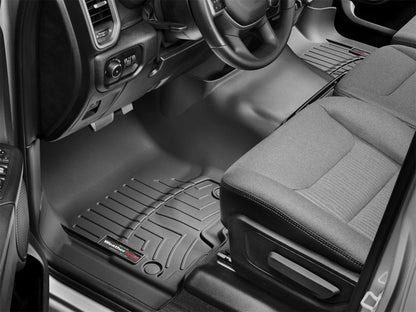 WeatherTech FloorLiner Front Floor Mats (FRONT): Ram 1500 (19-24) w/ Bench Seat - Black