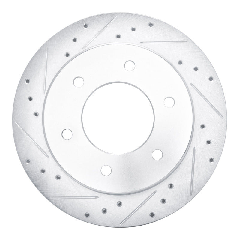 R1 Concepts 19-25 Ford Ranger / Bronco Rear Drilled & Slotted Silver Brake Rotor | Ford Ranger / Bronco (19-26) (631-54276L)