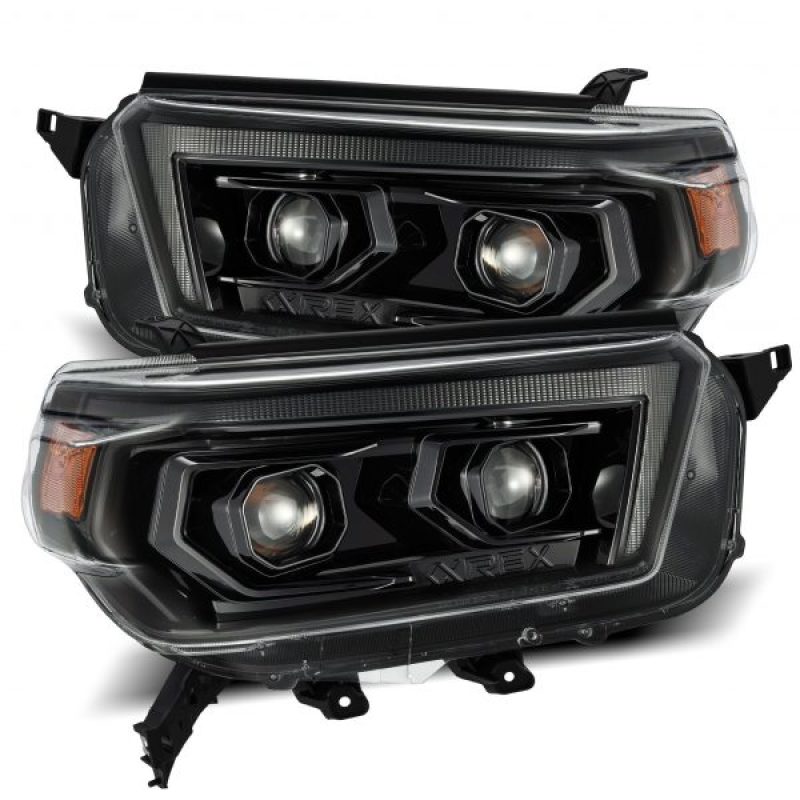 AlphaRex PRO-Series Halogen Projector Headlights Alpha-Black | Toyota 4Runner (10-13) (880754)