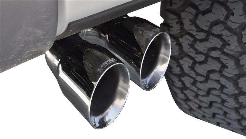 Corsa 2010-2014 Ford F-150 Raptor 6.2L V8 133in Wheelbase Polished Xtreme Cat-Back Exhaust | Ford F-150 Raptor (10-14) (14759)