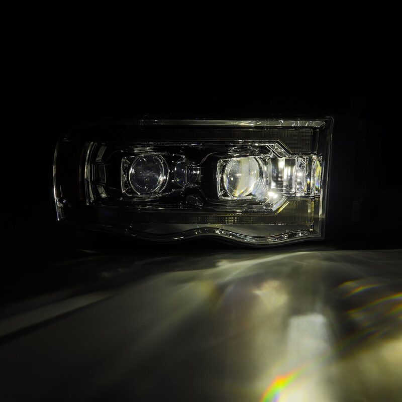 AlphaRex LUXX LED Projector Headlights (Chrome): Dodge Ram 1500 (02-05) & 2500/3500 (03-05)