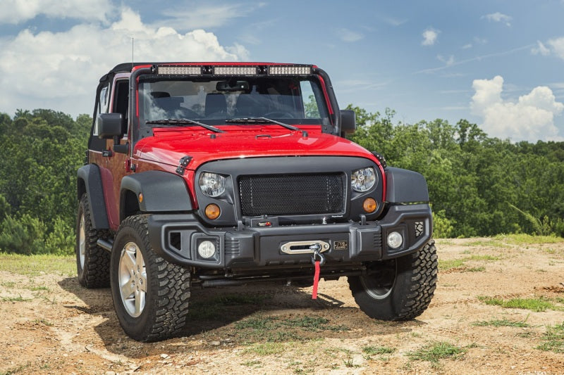 Rugged Ridge Spartan Satin Black Grille: Fits Most Jeep Wrangler Models (2007-2018)