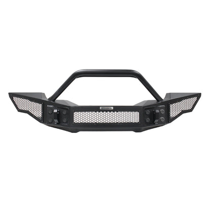Go Rhino Rockline Full Width Front Bumper w/ Overrider (FRONT): Jeep Wrangler / Gladiator (07-26)