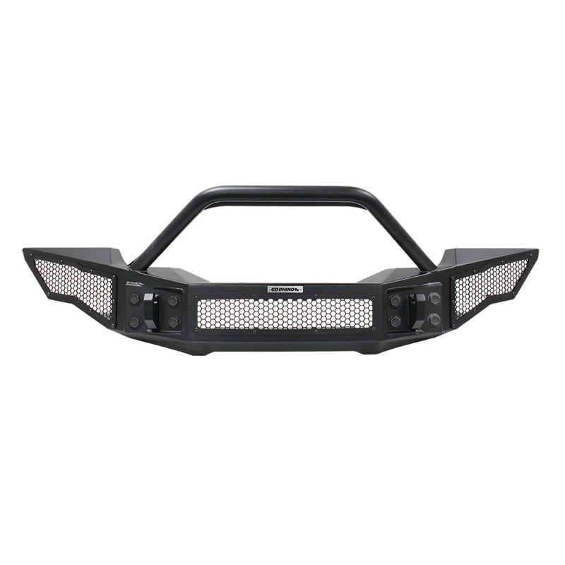 Go Rhino Rockline Full Width Front Bumper w/ Overrider (FRONT): Jeep Wrangler / Gladiator (07-26)