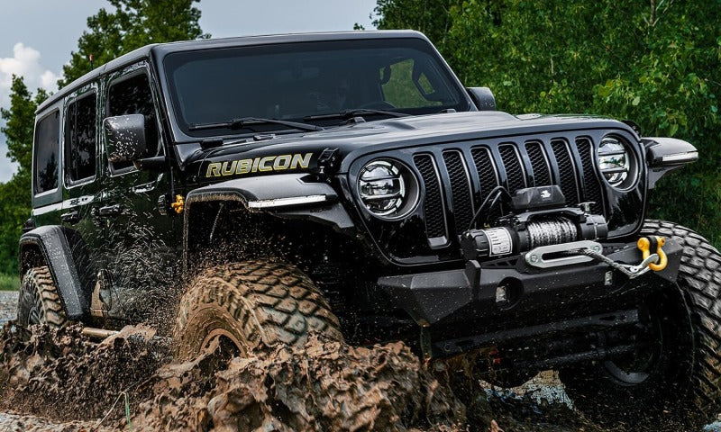 Bushwacker HyperForm Flat Fender Flares 4pc (F&R): Jeep Wrangler (18-24) - Black