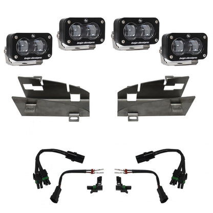 Baja Designs S2 SAE Dual Fog Pocket Light Kit (FRONT): Ram 1500 Rebel / TRX (2019-22) - Clear