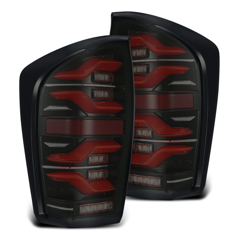 AlphaRex LUXX-Series LED Tail Lights Black-Red | Toyota Tacoma (16-23) (680000)
