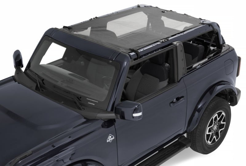 Bestop Safari Bimini (Mesh) - 2021+ Ford Bronco 2 DR Roofs & Roof Accessories offroad accessory | Iron Ridge Offroad