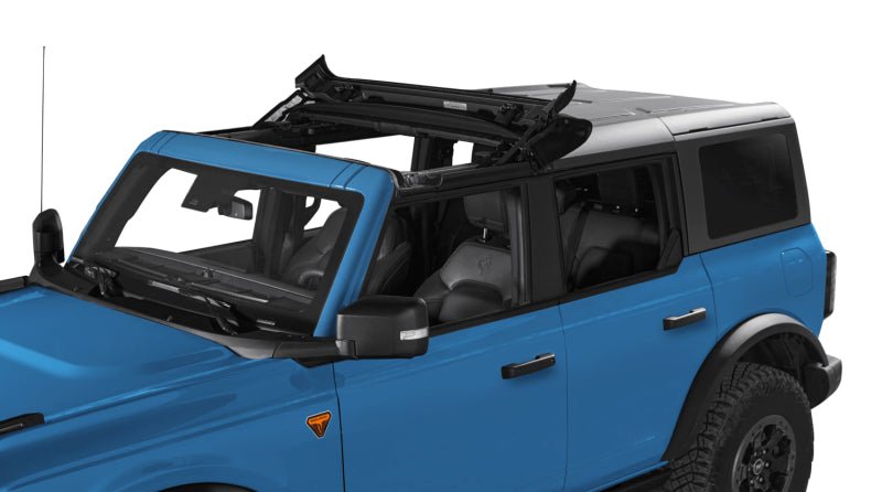 Bestop Sunrider For Hardtop (Premium Black Twill) - 2021+ Ford Bronco Raptor 4 DR Roofs & Roof Accessories offroad accessory | Iron Ridge Offroad