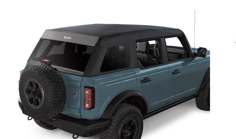 Bestop Trektop Slantback Soft Top (Black Diamond) - 2021+ Ford Bronco 4 DR Roofs & Roof Accessories offroad accessory | Iron Ridge Offroad