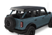 Bestop Trektop Slantback Soft Top (Black Diamond) - 2021+ Ford Bronco 4 DR Roofs & Roof Accessories offroad accessory | Iron Ridge Offroad