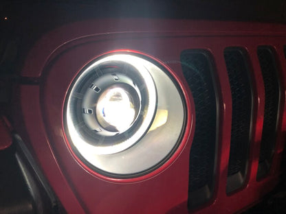 Oracle Lighting Bi-LED Projector Headlights Matte Black: Jeep Wrangler (18-24) / Gladiator (20-24)
