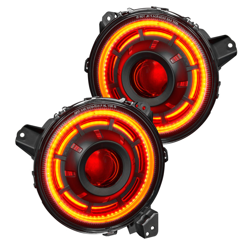ORACLE Lighting Oculus Bi-LED Projector Headlights w/o Controller: Jeep Wrangler / Gladiator (07-26)