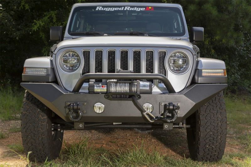 Rugged Ridge Spartan Front Bumper With Overrider | Jeep Gladiator JT / Wrangler JL / JK (11548.41)