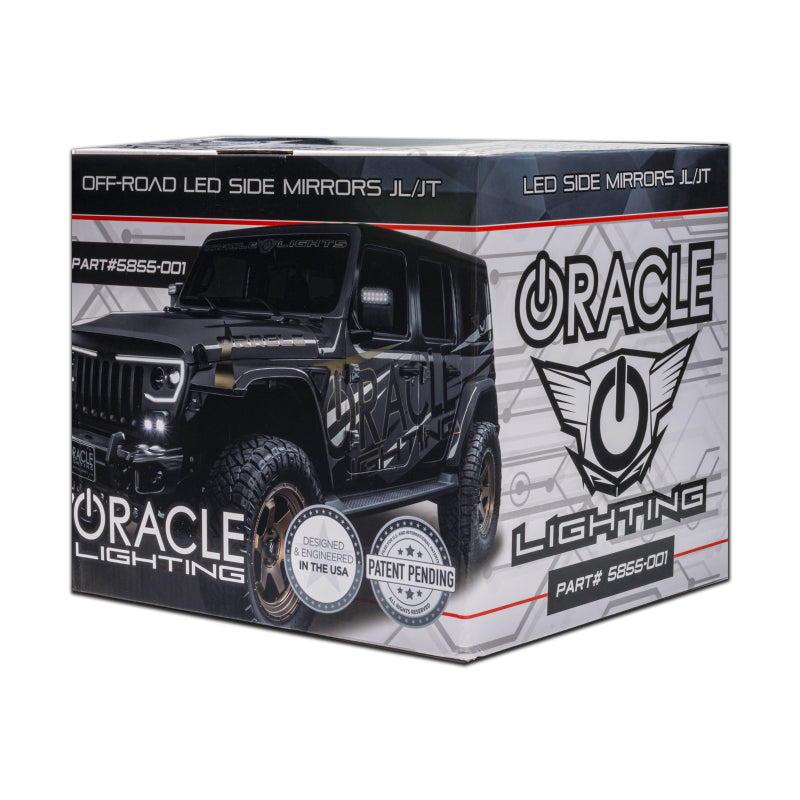 Oracle Lighting LED Off-Road Side Mirrors: Jeep Wrangler (18-24) / Gladiator (20-24)