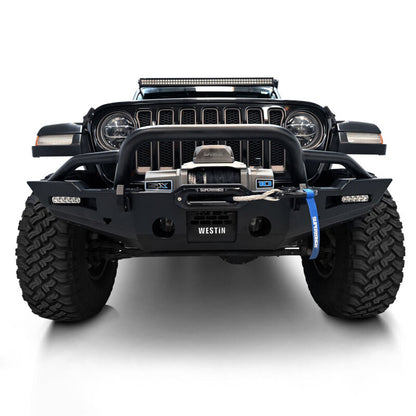 Westin Textured Black Front Bumper: Jeep Gladiator 2020-2025 / Wrangler JL 2018-2025