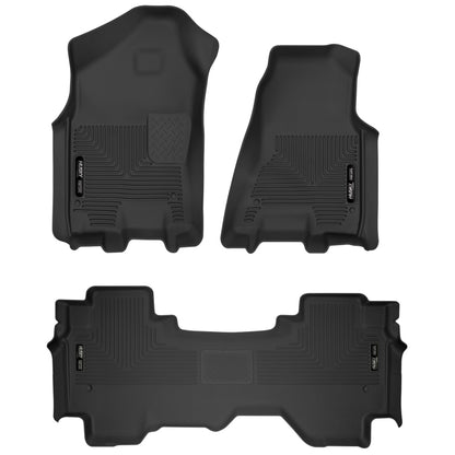 Husky Liners Black X-Act Floor Liner Set (FRONT AND SECOND SEAT): Ram 1500 2019-2024