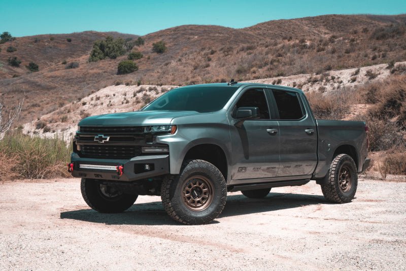 Body Armor 4x4 Ambush Front Bumper | Chevrolet Silverado 1500 (19-26) (GM-19344) Bumpers, Grilles & Guards offroad accessory | Iron Ridge Offroad