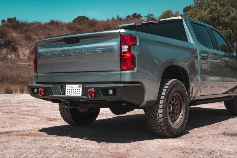 Body Armor 4x4 Ambush Rear Bumper | Chevrolet Silverado 1500 (19-26) (GM-2966) Bumpers, Grilles & Guards offroad accessory | Iron Ridge Offroad