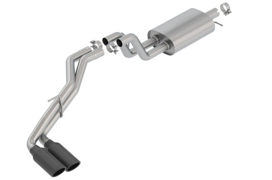 Borla 19 - 23 Ford Ranger 2.3L 2/4WD S - Type Catback Exhaust w/ Dual Blk Chrome Tips Exhaust offroad accessory | Iron Ridge Offroad
