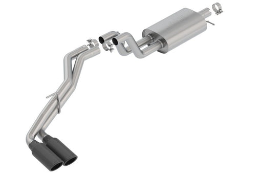 Borla 19 - 23 Ford Ranger 2.3L 2/4WD S - Type Catback Exhaust w/ Dual Blk Chrome Tips Exhaust offroad accessory | Iron Ridge Offroad
