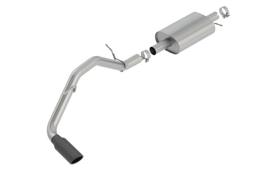 Borla 19 - 23 Ford Ranger 2.3L 2/4WD S - Type Single Side Exit Catback Exhaust w/ Blk Chrome Tip Exhaust offroad accessory | Iron Ridge Offroad