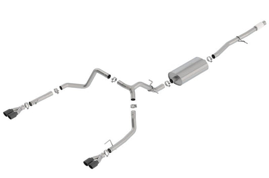Borla Cat-Back Exhaust System - Touring | Multiple Fitments (140768BC) Exhaust, Mufflers & Tips offroad accessory | Iron Ridge Offroad