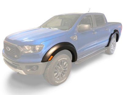 Bushwacker 2019 Ford Ranger Supercrew Extend - A - Fender Style Flares 4pc - Black Fender Flares & Trim offroad accessory | Iron Ridge Offroad