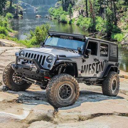 Westin Textured Black Tube Fenders (REAR): Jeep Wrangler (07-17) / Wrangler JK (18)