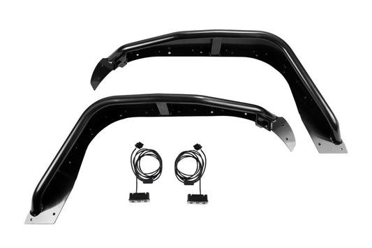 Fabtech Steel Tube Front Fenders: Jeep Gladiator (20-24) / Wrangler (18-24)