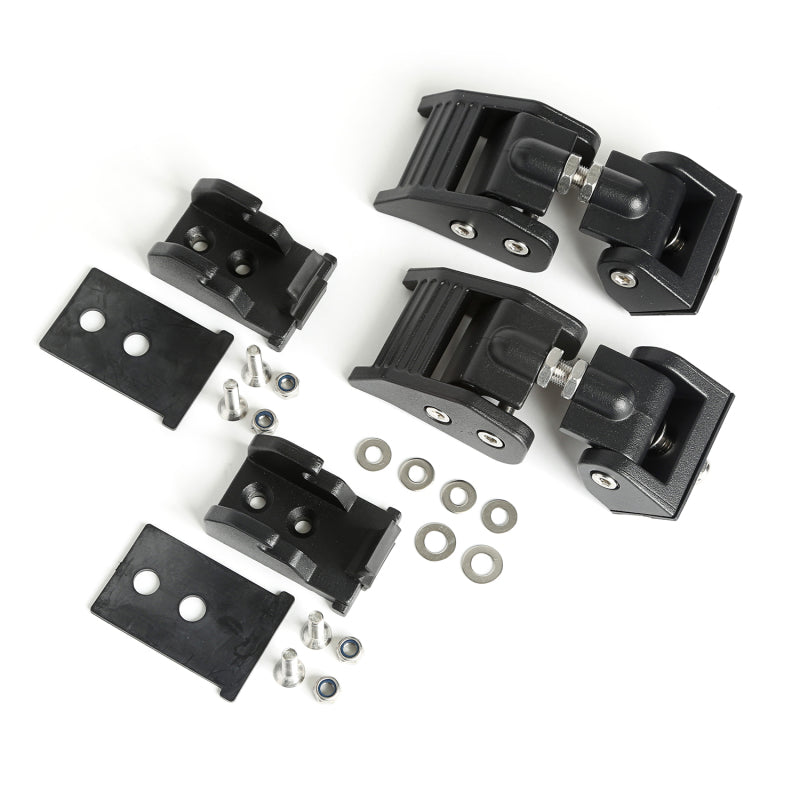 Rugged Ridge Black Aluminum Hood Catch: Fits Most Jeep Wrangler / Gladiator Models (2007-2026)