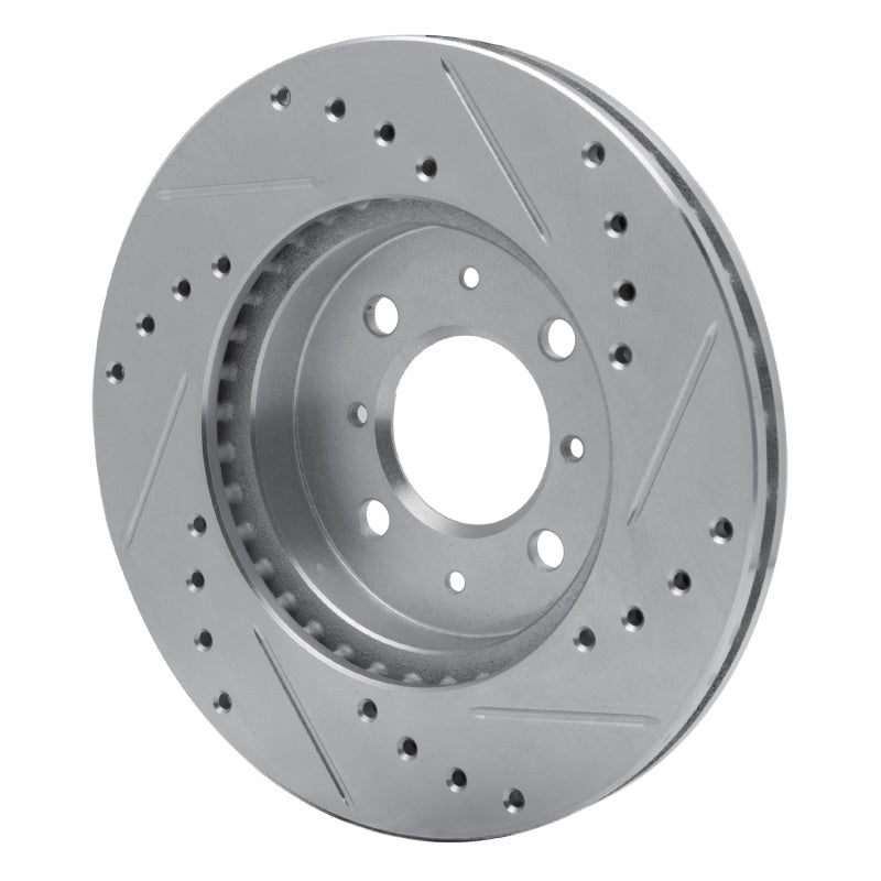R1 Front Left Drilled & Slotted Silver Brake Rotor | Ford Ranger (19-26) (631-73016L)