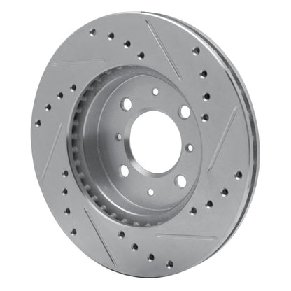 R1 Front Left Drilled & Slotted Silver Brake Rotor | Ford Ranger (19-26) (631-73016L)