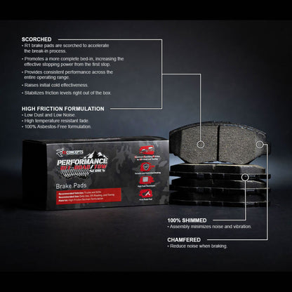 R1 2020-2025 Chevy Silverado 3500 HD Front/Rear Performance Off-Road/Tow Brake Pads & Hardware Kit