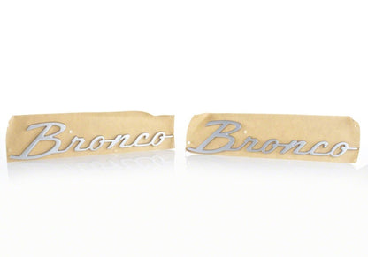 Ford Racing Silver Bronco Script Fender Badge | Ford Bronco (21-26) (M-1447-BSS)