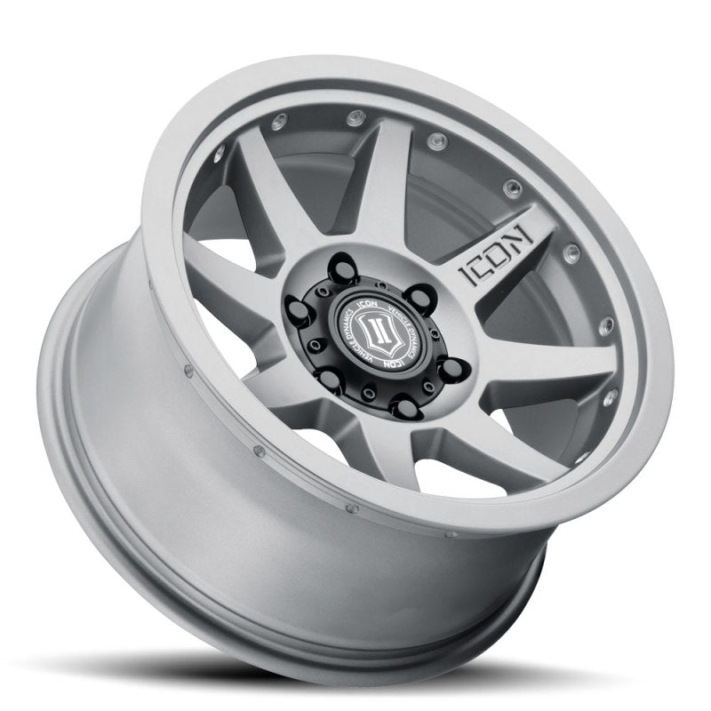 ICON Rebound Pro 17x8.5 5x5 -6mm Offset Titanium Wheel | Jeep Gladiator JT / Wrangler JL / Wrangler JK (20-25 / 18-25 / 07-18) (21817857345TT)