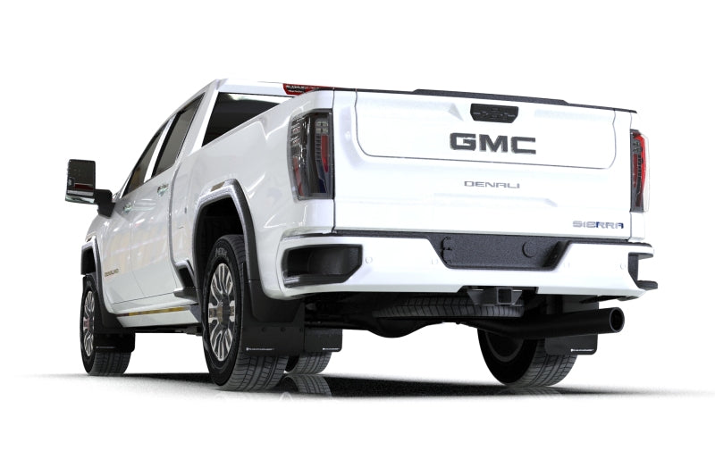 Rally Armor 20-26 GMC Sierra 2500/3500 HD Denali Black Mud Flap w/Metallic Black Logo | GMC Sierra 2500HD/3500HD (20-26) (MF131-BLK-MBK)