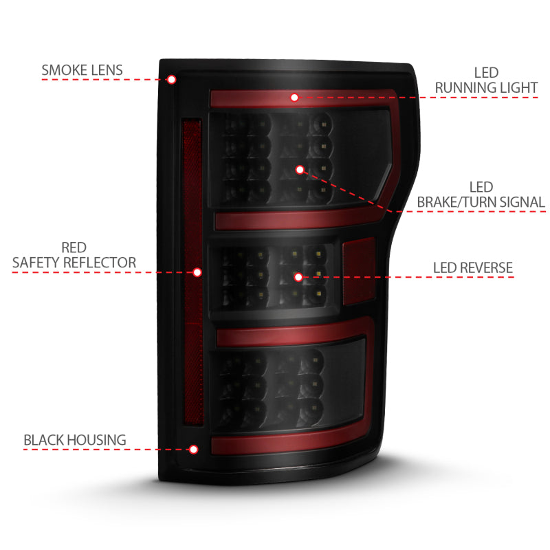 ANZO LED Tail Light Assembly w/Sequential | Ford F-150 (18-19) (311314)