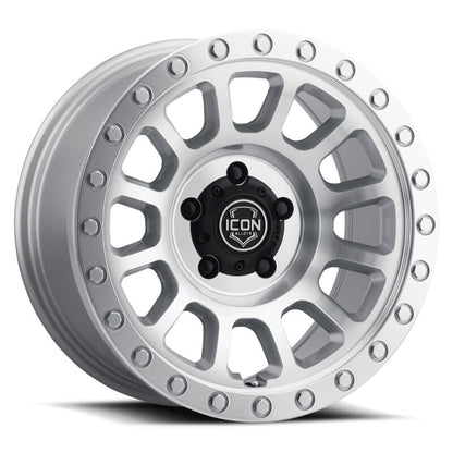 ICON 17 X 8.5 6 X 5.5 25mm Offset 5.75in Backspace Silver Machined | Ford Ranger / Bronco (19-26) (8017859057SM)