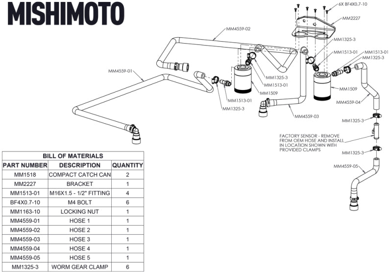 Mishimoto 18+ Ford F-150 2.7L EcoBoost Baffled Oil Catch Can Kit | Ford F-150 (17-20) / F-150 Raptor (17-20) ) (MMBCC-F27T-18SBE)