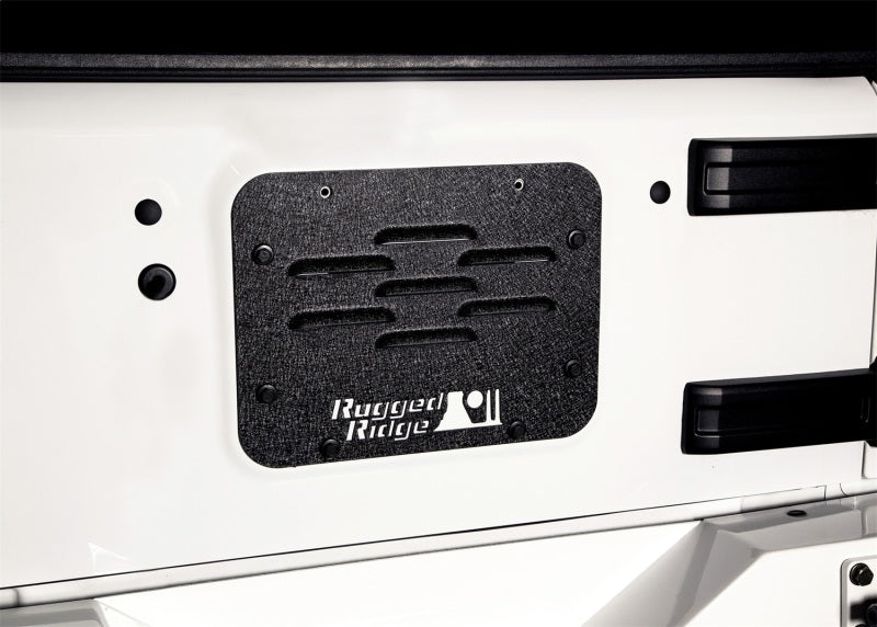 Rugged Ridge Tire Carrier Delete Plate: Fits Most Jeep Wrangler Models (2007-2018)