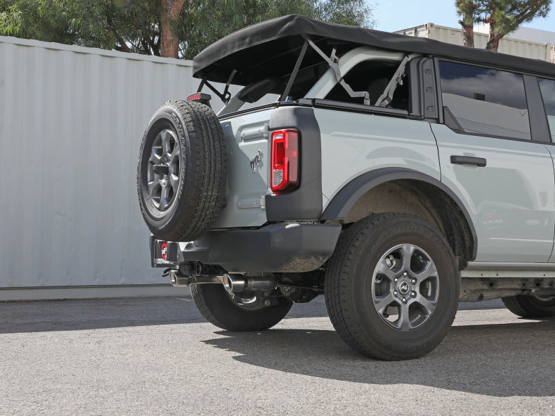 aFe Vulcan 3in to 2.5in SS Axle-Back Exhaust w/ Polished Tips | Ford Bronco (21-24) (49-33137-P)