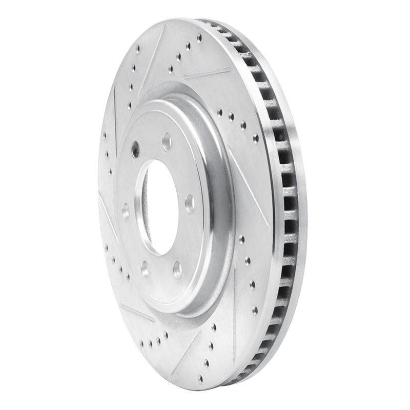 R1 21-25 Ford F-150 4WD Front Left Drilled & Slotted Silver Brake Rotor | Ford F-150 (21-25) (631-54287L)