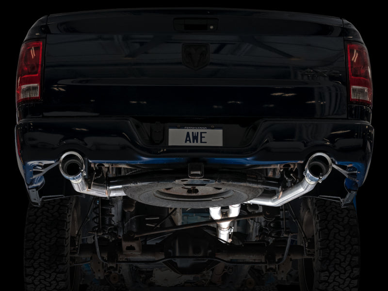 AWE 0FG Dual Rear Exit Catback Exhaust Chrome Silver Tips (REAR): Dodge & RAM Classic 1500 5.7L 2009-21