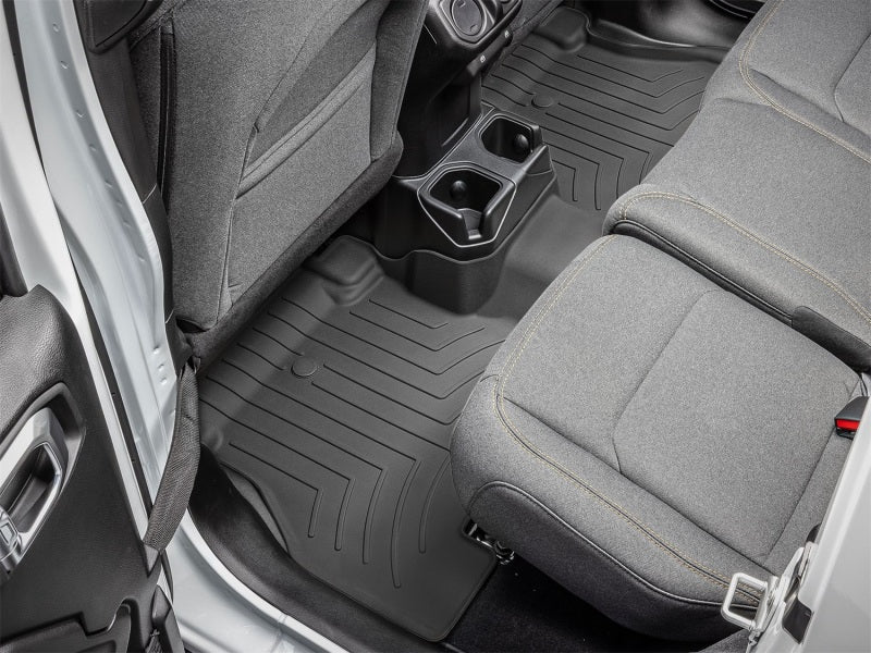 WeatherTech FloorLiner HP Rear Floor Mats (Black): Jeep Wrangler 2018 - 2025