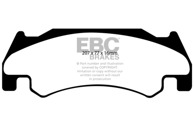 EBC Yellowstuff Brake Pads (Front): Dodge Ram SRT10 2004 - 2006