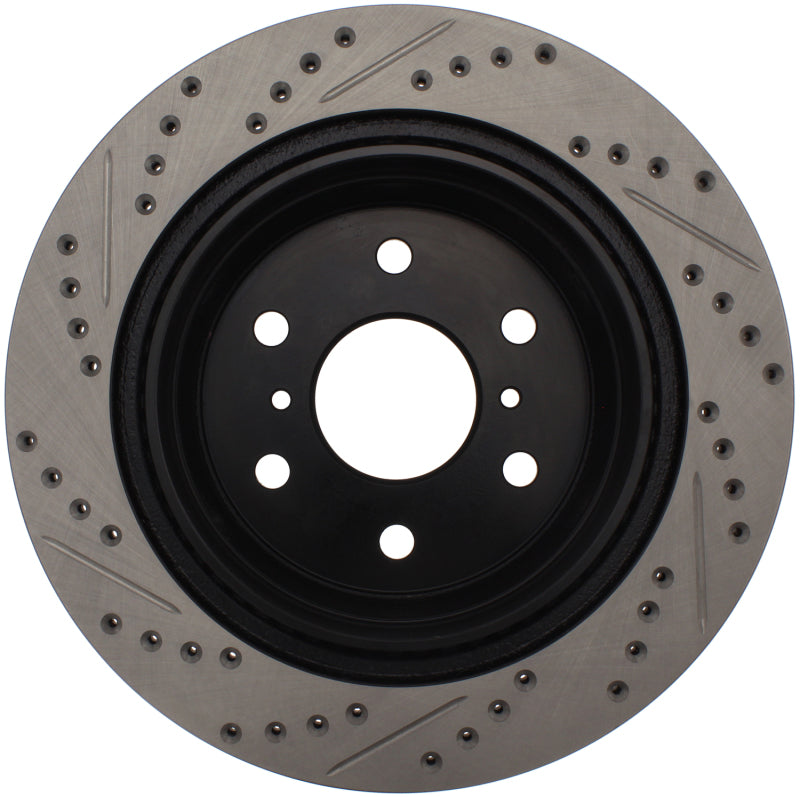 StopTech Rear Left Drilled Disc Brake Rotor | Chevrolet Silverado / GMC Sierra 1500 (07-20 / 19-26) (127.66065L)