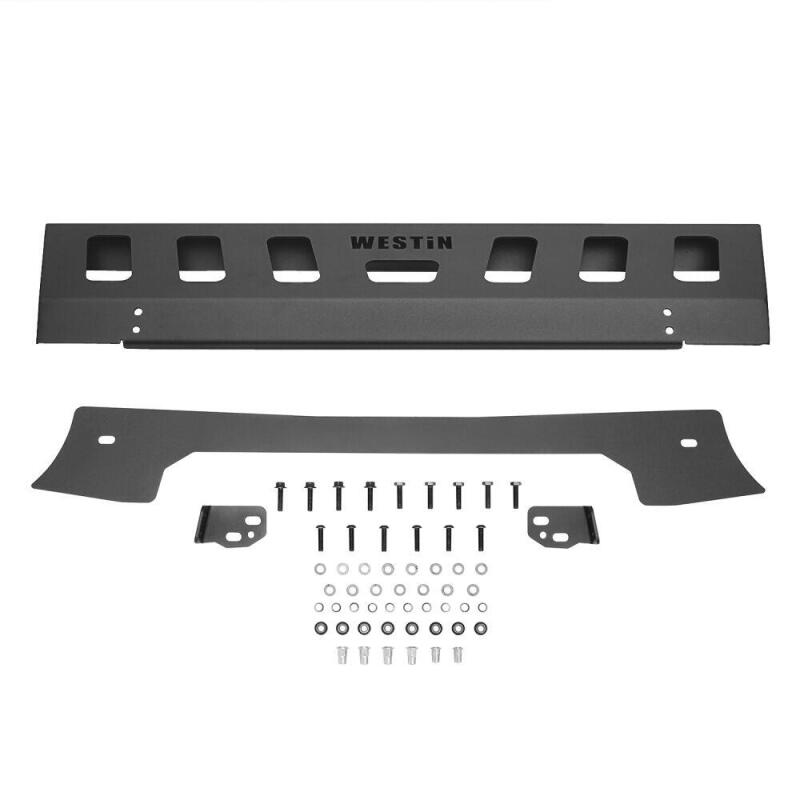 Westin Textured Black Front Bumper Skid Plate: Jeep Wrangler (18-24) / Gladiator (20-24)