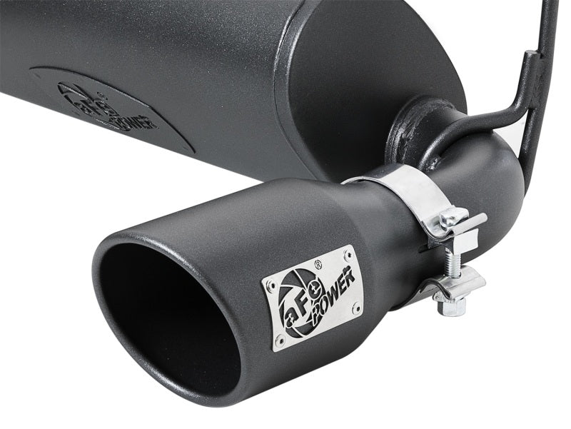 AFE Rebel Series Axle-Back Exhaust System (Black Tips): Jeep Wrangler JL 2018 - 2025 (2.0L I4 / 3.6L V6)